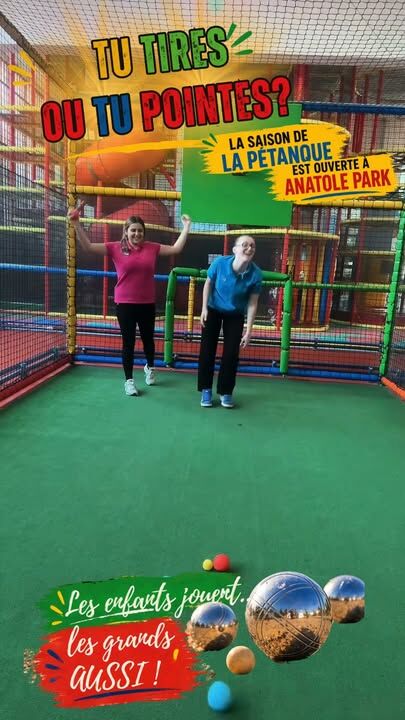 Un petit moment détente pendant que les enfants s’amusent ? 😎

À Anatole Park, la pétanque est de sortie !
Que vous soyez là pour tirer… ou pour pointer 🎯
le terrain vous attend 👀

Entre deux fous rires et quelques parties, profitez d’un vrai moment convivial 🌞

#AnatolePark #Petanque #SortieEnFamille #MomentEntreAmis #Loisir #ActiviteFamille #Parents #Detente #Fun #Jeux #Ambiance #Weekend #Sortir #Chill #PetanqueTime