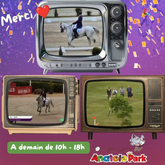 Merci à tous pour votre soutien et compréhension tout au long de cette aventure riche d'émotions !

🏇🌍Nico termine à une superbe 20ᵉ place du Championnats du Monde U25 de Concours Complet.

🎡 Et maintenant, retour à Anatole Park !

On se retrouve dès demain pour partager de nouveaux moments en famille.

📅 Ouvert du lundi au samedi
🕙 de 10 h à 18 h

À très vite à Anatole Park ! ☀️