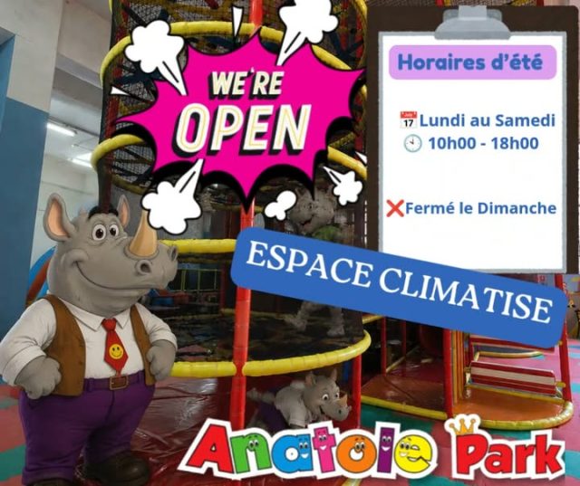 ☀️ Tout l'été, Anatole Park vous accueille au frais ! ❄️

Vous cherchez une activité pour occuper les enfants pendant les vacances ?

🎉 Venez vous amuser chez Anatole Park dans un espace entièrement climatisé ! Pendant que les enfants grimpent, glissent et s'éclatent, toute la famille profite d'un moment agréable, même lorsqu'il fait très chaud.

🕙 Horaires d'été :
📅 Du lundi au samedi : 10h à 18h
❌ Fermé le dimanche

On vous attend pour des journées remplies de jeux, de rires et de bons souvenirs ! 💙❤️💛

Anatole Park
22 rue Mérigonde
81100 Castres 
05 63 51 13 82

https://anatole-park-castres.fr/parc-jeu-anniversaires

#AnatolePark #Castres #HorairesDEté #Vacances #ParcDeJeux #Climatisation #SortieEnFamille #Enfants #Loisirs #JeuxIndoor #AuFrais #FunEnFamille #Occitanie #OnVousAttend ☀️