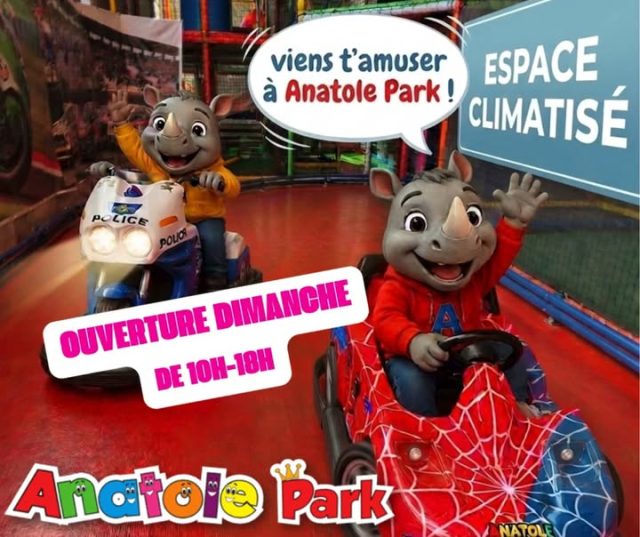 🎉 Pour s’amuser jusqu’au bout des vacances ! ☀️

Anatole Park vous accueille  dimanche 30 août de 10h à 18h inclus ! 🥳

Une dernière journée pour profiter, rire, jouer et partager un bon moment en famille, petits et grands ❤️

📚 À partir de la rentrée scolaire, Ouverture du Park :
🗓️ Mercredi, samedi et dimanche
⏰ 10h à 19h

On vous attend pour terminer les vacances en beauté ! 🎈