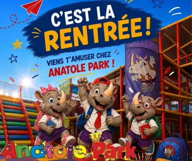 🎒✨ Ça y est... les cartables sont de retour ! ✨📚

Toute l'équipe d'Anatole Park souhaite une très belle rentrée scolaire à tous les petits aventuriers ! 🍎✏️

Nous vous souhaitons une année remplie d'apprentissages, de belles rencontres et surtout... de nombreux moments de joie ! 💙

Et n'oubliez pas : après l'école, il y a toujours une bonne raison de venir s'amuser chez Anatole Park ! 🤩

🕙 Horaires de rentrée :
📍 Mercredi : 10h - 19h
📍 Samedi : 10h - 19h
📍 Dimanche : 10h - 19h

Toute l'équipe vous attend avec le sourire pour continuer à créer de merveilleux souvenirs en famille ! 🦏🎉

Excellente rentrée à tous ! ❤️💛💙

https://anatole-park-castres.fr/

#AnatolePark #BonneRentrée #RentréeScolaire #ViveLaRentrée #RetourÀLEcole #SortieEnFamille #ParcDeJeux #JeuxIndoor #EnfantsHeureux #Famille #LoisirsEnFamille #Occitanie #Castres #Amusement #MomentsEnFamille #MercrediEnFamille #WeekendEnFamille #OnVousAttend #SouriresGarantis #CréerDesSouvenirs